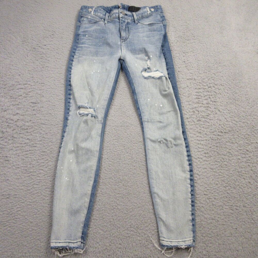 RTA Womens Skinny Jeans size 26 Distressed 2 Tone Ankle‎ Fray Hem